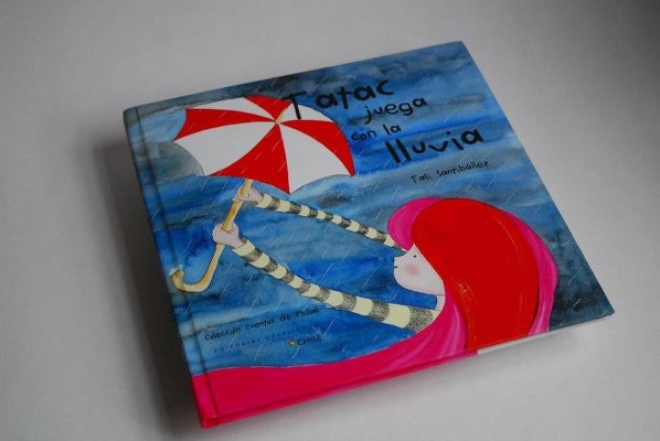 Libro infantil de Chiloé Tatac juega con la lluvia.